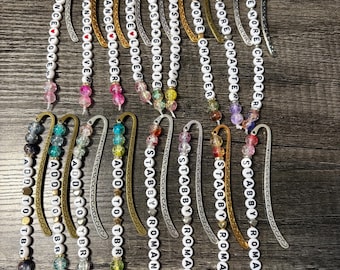 Beaded Phrase Bookmarks READY TO SHIP