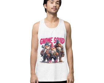 Gnome Squad Muskelshirt: Lustiges Fitness Shirt