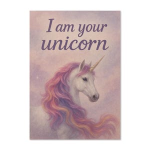 I Am Your Unicorn Greeting Card – Whimsical Love Unicorn Card | Blank Inside Fantasy Anniversary Note