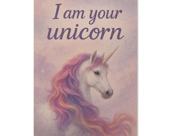 Whimsical Unicorn Love Card: Fantasy Anniversary Note