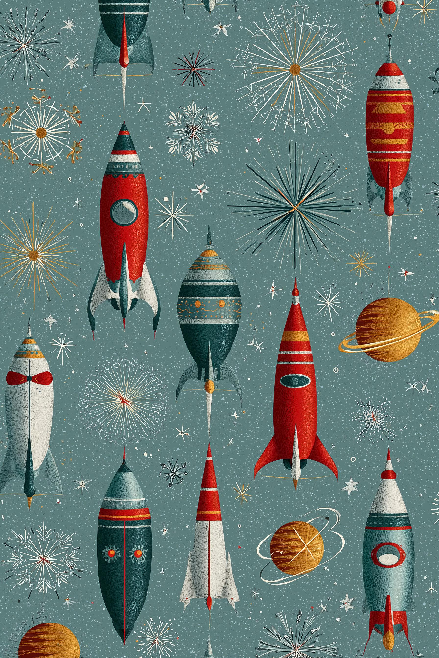 Atomic Retro Rocket - Etsy