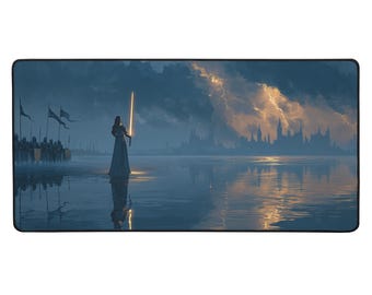 Excalibur Desk Mat: Arthurian Lake Avalon XXL Mouse Pad