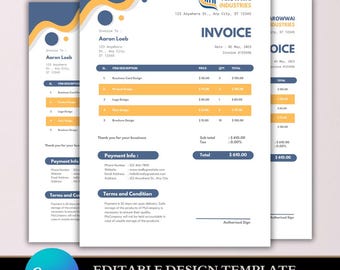Minimalist Invoice Template | Editable Canva Billing Form (Digital Download)