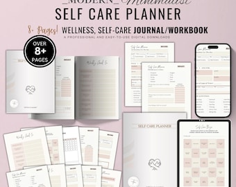 Kalender | tägliche Routinen, Stimmungstagebuch, Self-Care Checkliste, Dankbarkeit, Affirmationen & Reflexion | Druckbares PDF Journal