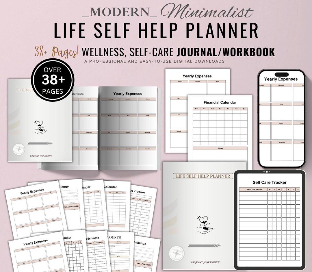 Life Self Help Planner | Goal Setting, Habit Tracker, Mindfulness, Self ...