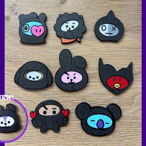 BT21 Hooligan Pins, BTS Inspired Lightstick Accessory, Fanmade Concert Jewelry