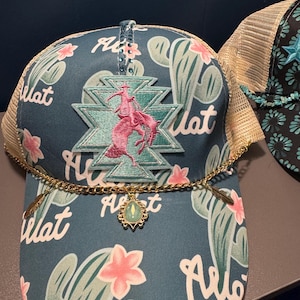 Cowgirl cactus ponytail cap