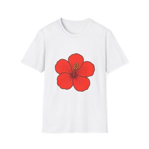 Vibrant Hibiscus Flower Unisex T-Shirt | Relaxed Fit Tee, Beachwear, Summer Fashion, Vacation Attire, Gift Idea