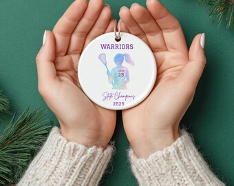Enfeite de Lacrosse Personalizado com Nome, Número e Time