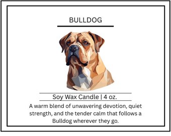 Bulldog Candle Amber Jar | Soy Candle