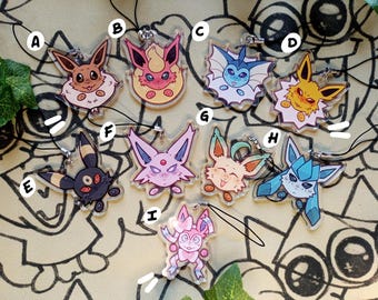 Llaveros para móvil de Eeveelution Pokes Mini Charms / 5 CM