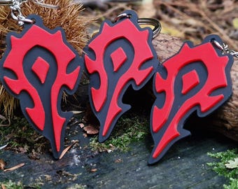 Horde Inspired Keychain | World of Warcraft Symbol | Backpack Charm