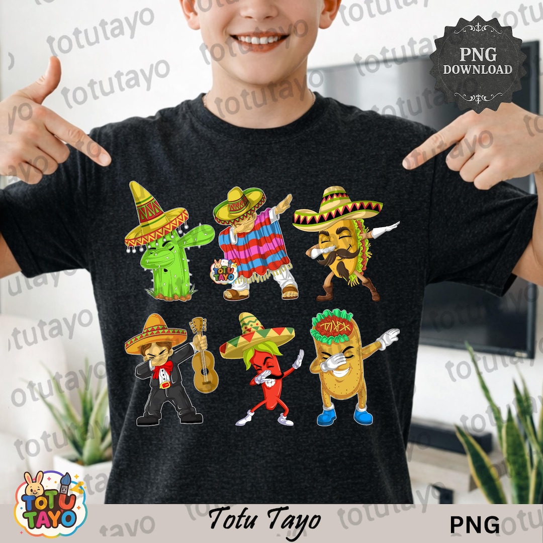 Mexican Fiesta Crew PNG – Funny Dabbing Taco Mustache Squad, Mariachi ...