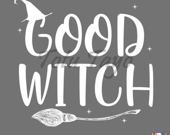 Good Witch PNG: Funny Halloween Design for Crafts (Digital Download