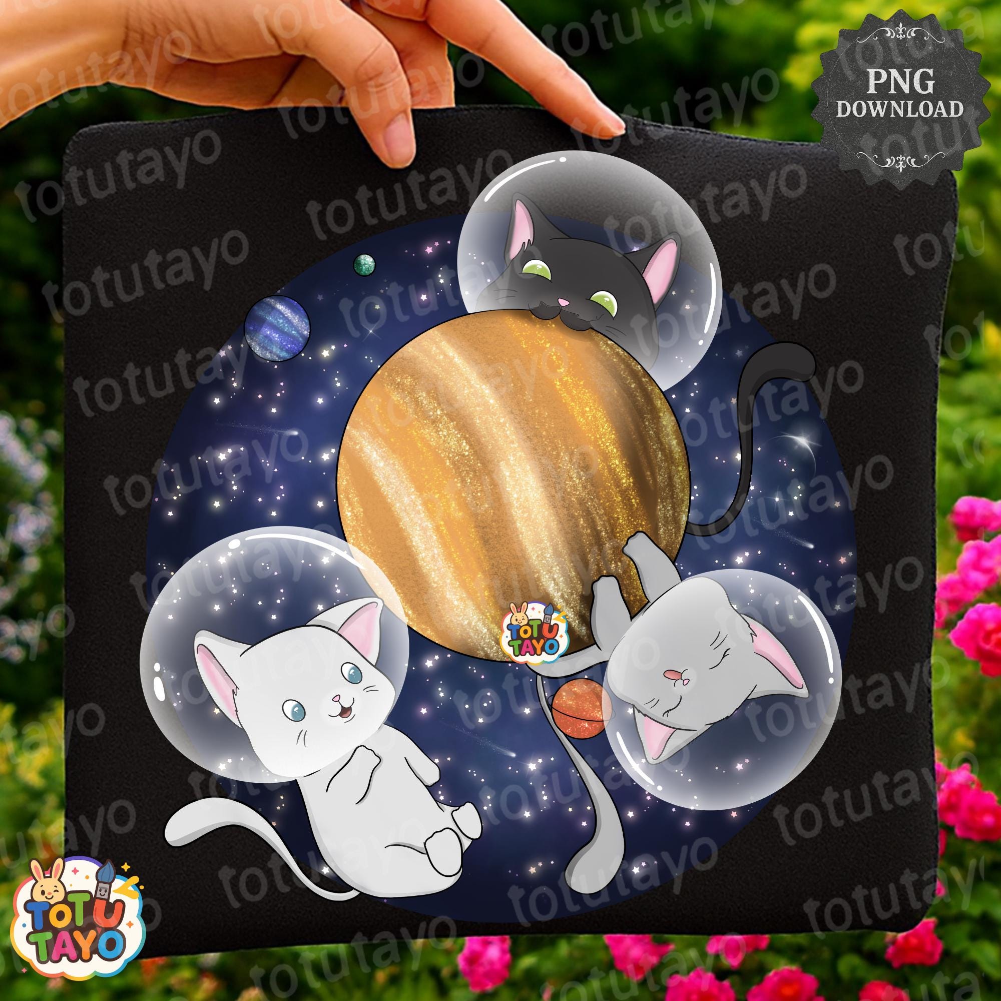 Space Cats PNG Astronaut Cat Galaxy Shirt, Funny Floating Kittens ...