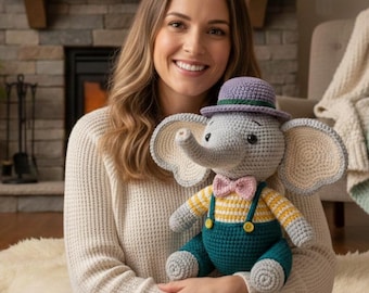 Enkelt virkmönster för amigurumi-elefanter: Nybörjarvänlig handledning för mjukisdjur (PDF-nedladdning)