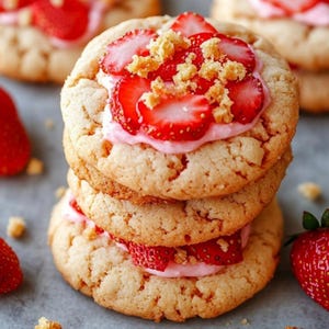 Erdbeer Crunch Shortcake Kekse Rezept PDF | Weich, Fruchtig & Butterkeks Download