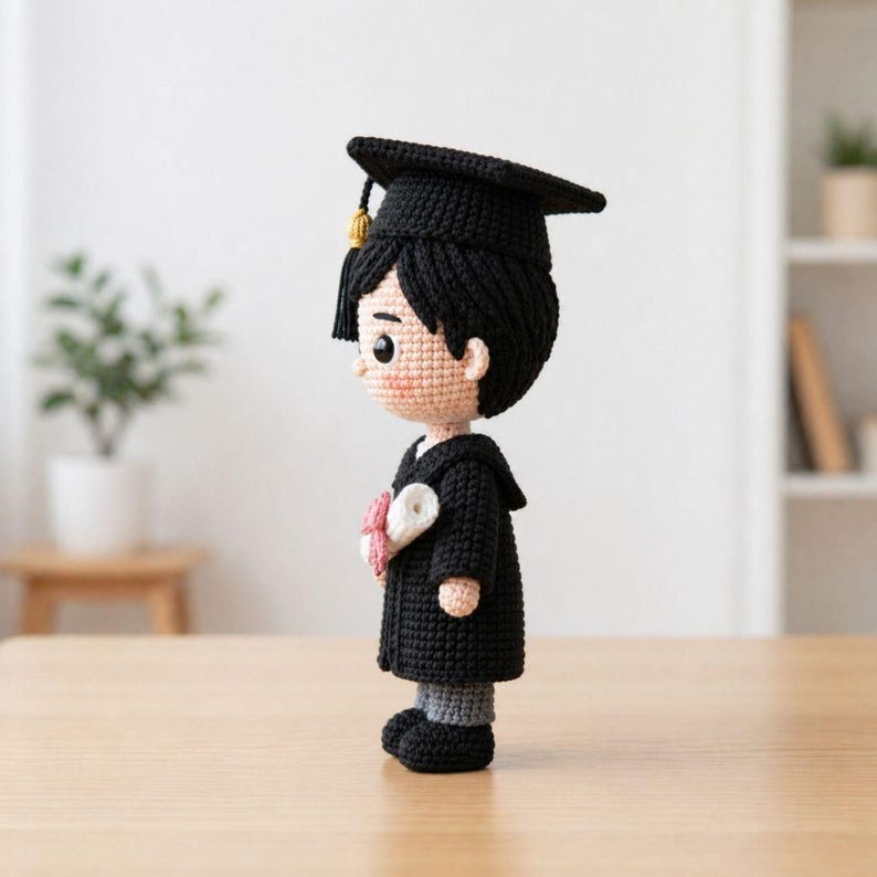 Graduation Crochet Tutorial Graduation Couple Doll Crochet Pattern – Boy and Girl Amigurumi ...