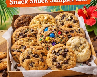 Gourmet Cookie Gift Box – Fresh Baked Cookie Variety Pack – Assorted Bakery Cookies – Cookie Sampler Box – Homemade Dessert Gift