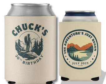 CUSTOM Can Cooler | Custom Party Favor | Birthday, Bachelor, Bachelorette, Bach, Party |Fishing Can Cooler|Hiking Can Cooler|Slim Can Cooler