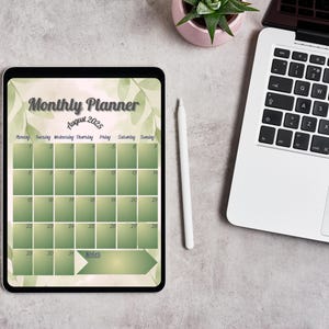 Monthly Planner Editable | A4 Printable Calendar | Instant Download | PDF