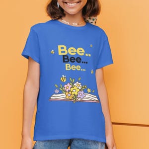 Honey Bee PNG Download | Cute Bee and Flower T-Shirt Design | Nature Lover Digital File | Bee Lover Printable Shirt Art