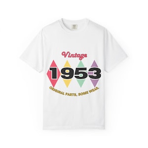 Vintage 1953 Unisex T-Shirt, Retro Apparel, Gift for Him/Her, Casual Wear, Nostalgic Tee, Birthday Celebration, Vintage Style
