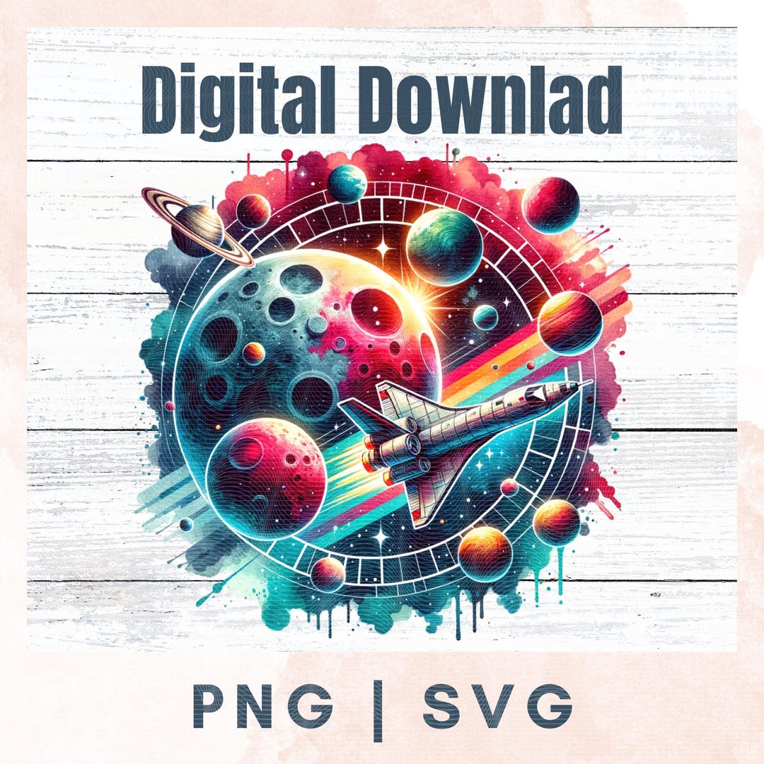 Retro Rainbow Rocket PNG, Retro Rocket Png, Neon Galaxy Png, Space ...