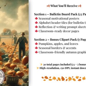 Fall Bulletin Board Pack: Fall Into Learning Classroom Posters + Bonus ...