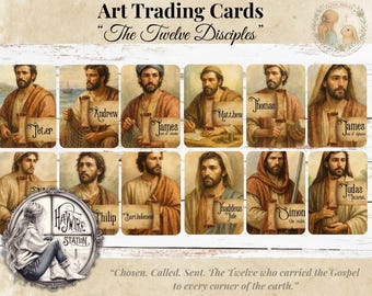 Bible Art Cards: The Twelve Disciples (Digital Download) — Faith Series Printable