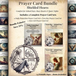 Prayer Cards and Daily Encouragement: Shielded Hearts Bundle (Digital Download)