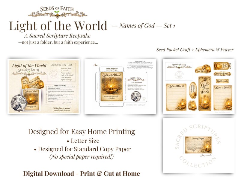 Bible Journaling Keepsake Packet: Light of the World — Seeds of Faith ...