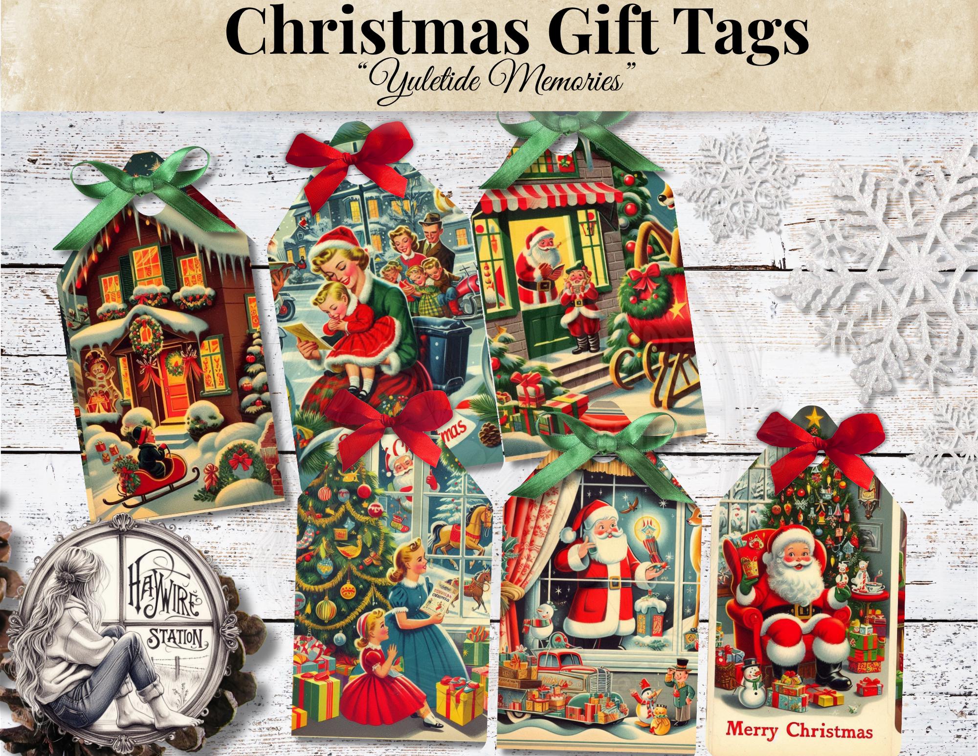 Yuletide Tag Printable Christmas Gift Tags: Yuletide Memories (1 Page Digital ...