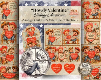 Vintage Valentines for Kids: Howdy, Valentine! (Digital Download)