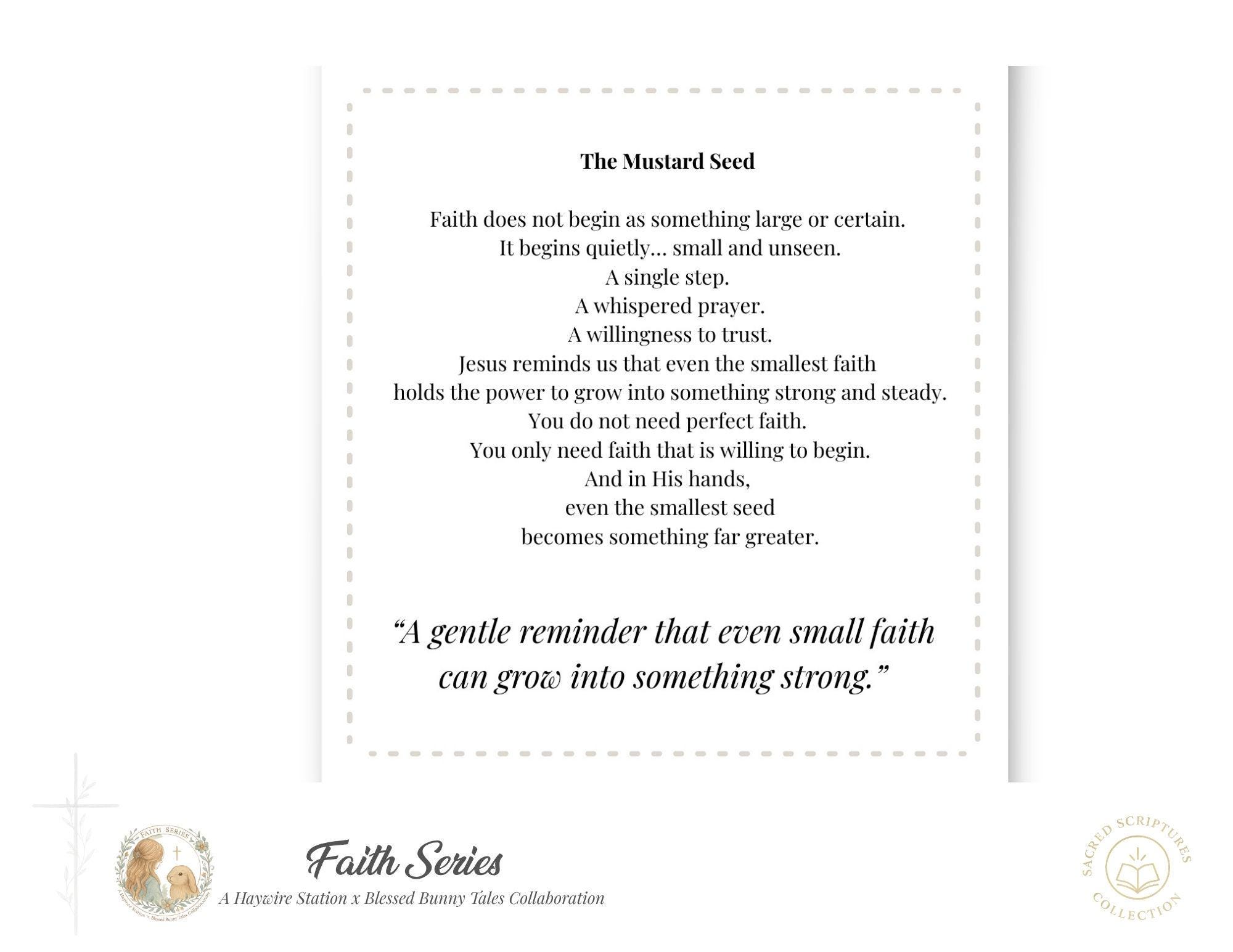 Bible Art Cards: Jesus — the Mustard Seed (digital Download) — Faith ...