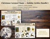 Holiday Activity Bundle: Santa Letters & Reindeer Food Kit – Christmas Carousel Magic Collection (Digital Download)