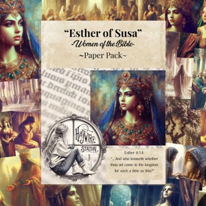 Women of the Bible Printable Ephemera Paper Pack: Ether of Susa - For Such a Time as This (Digital Download)