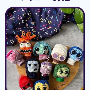 Inside Out 2 Amigurumi Crochet Pattern PDF Emotions Mini Dolls Crochet Pattern Inside Out Characters Crochet PDF