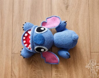 Stitch Amigurumi Crochet Pattern: Alien Plush Doorstop (PDF Pattern)