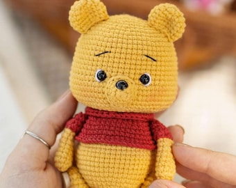 Schema all'uncinetto di Winnie the Pooh: tutorial Amigurumi in PDF (download digitale)