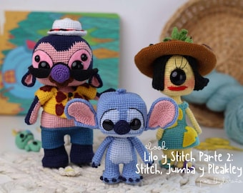 Stitch, Jumba, Pleakley Amigurumi Pattern, Crochet Alien Toys (Digital PDF)