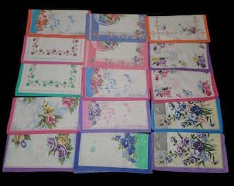 Set of 12 - Assortment of Floral Scalloped Edge Cotton  display picture 2
