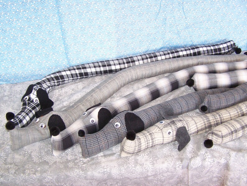 Black White Or Gray Dachshund Draft Stopper Wind Blocker Etsy