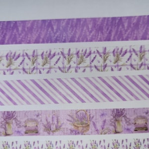 Lavneder & fine florals washi tape;  12 rolls!  decorative tape; journaling, scrapbooking
