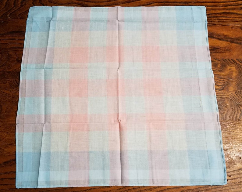Handkerchief women/'s lot new vintage style Floral handkerchiefs; LARGE CHECKS cotton handkerchiefs 16