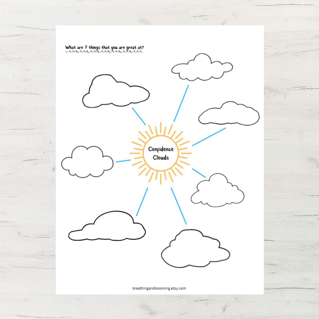 Confidence Worksheets for Kids Printable Self Esteem Activities Journal ...