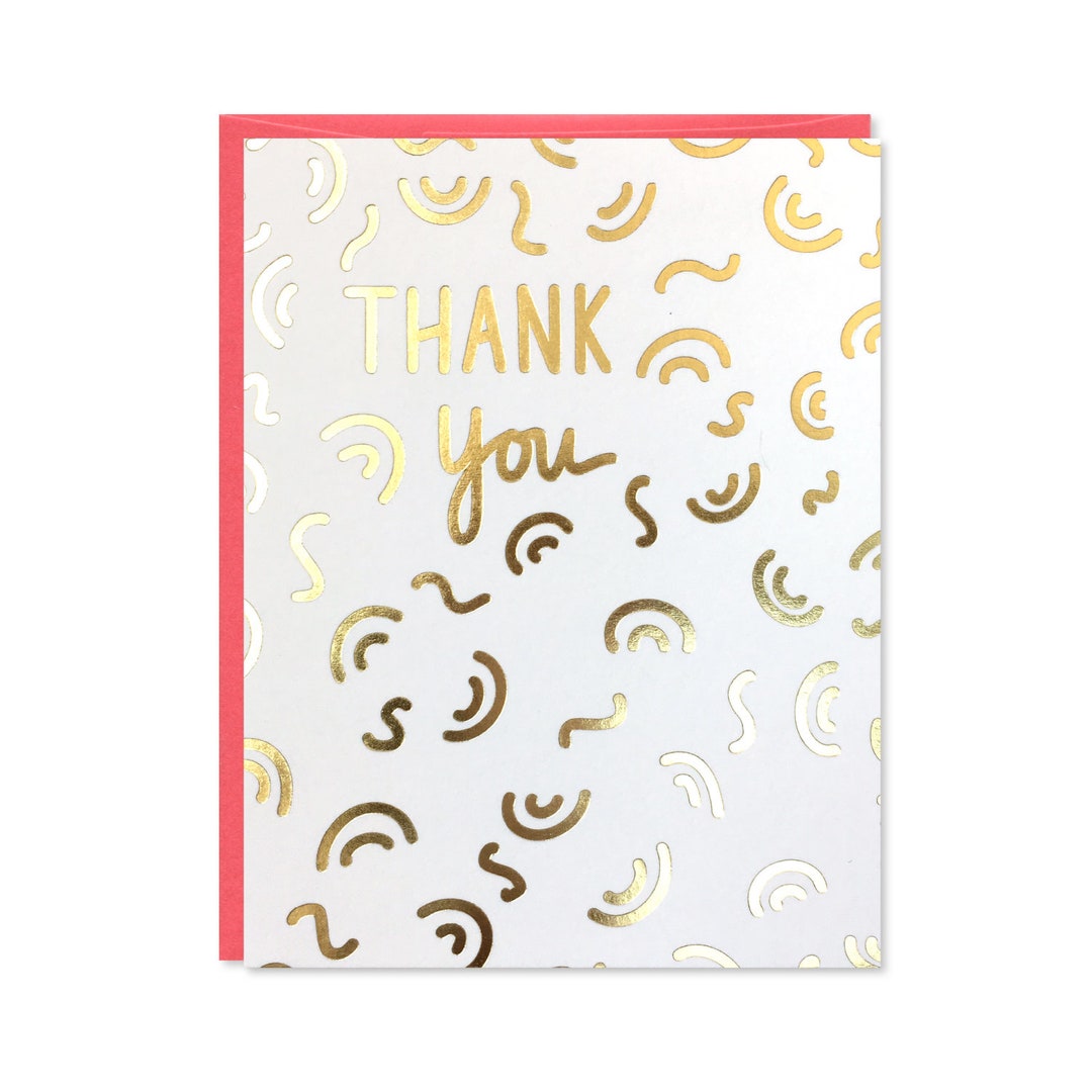 Gold Foil Thank You Card Thank You Note C-150 - Etsy