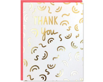 Gold Foil Thank You Card - Thank You Note - C-150
