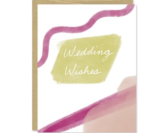 Wedding Wishes Card - Wedding Congrats Card - Congratulations Card - Card for Newlyweds, Just Married - C-214