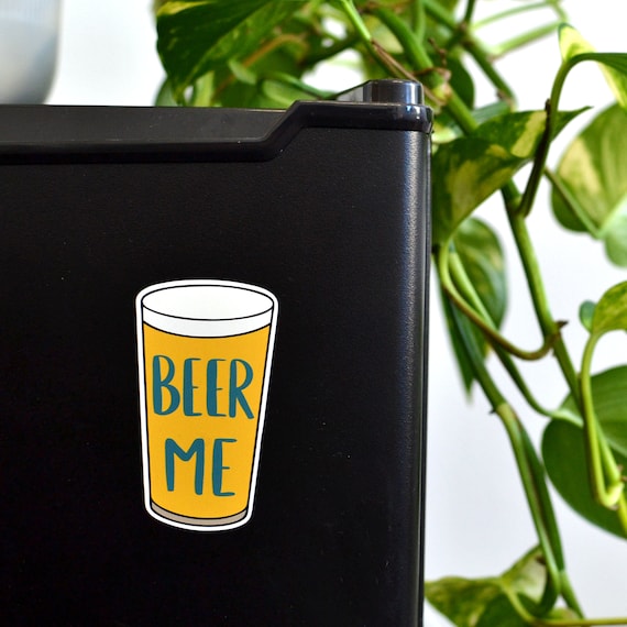 Beer Me Vinyl Magnet - Beer Fridge Magnet - Craft Beer Lovers Flexible Magnet - MG-002
